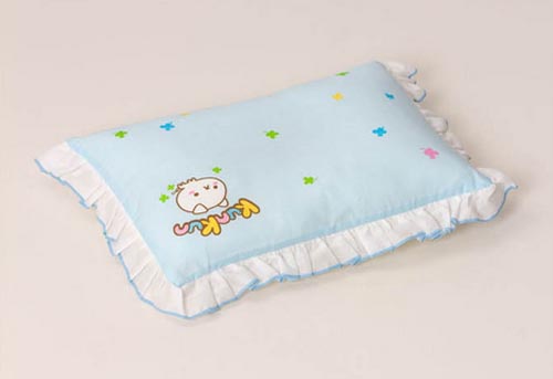 KUNKUN純棉造型yinge用枕頭淺藍色