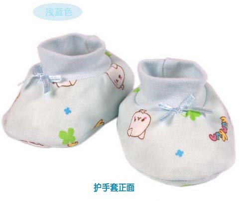 KUNKUNyinge棉質(zhì)護腳套淺藍色