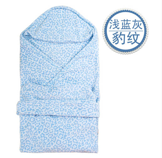 貝茜蒂淺藍灰豹紋yinge抱被