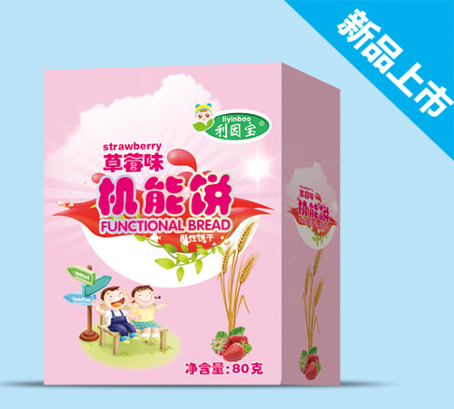 利因寶草莓味機能餅