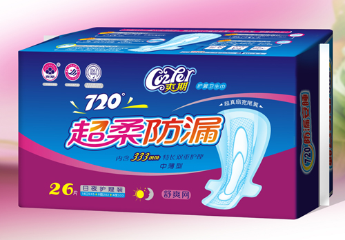 爽期超柔防漏舒爽網(wǎng)護翼衛(wèi)生巾