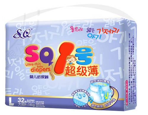 SQ1號(hào)超級(jí)薄yinge紙尿褲L碼32片
