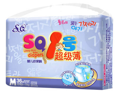 SQ1號超級薄yinge紙尿褲M碼36片