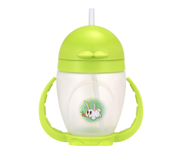 丘比兔綠色PP喝水杯330ml