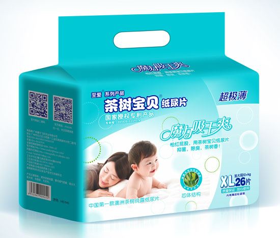 至愛(ài)茶樹寶貝純露紙尿片XL碼26片