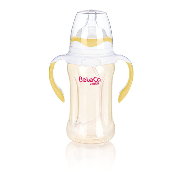貝樂(lè)嘉黃白兩色雙柄yinge全自動(dòng)奶瓶