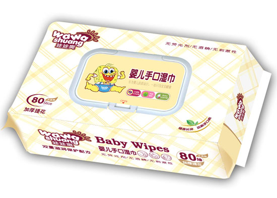 娃娃爽yinge手口濕巾帶蓋80片(蘆薈)
