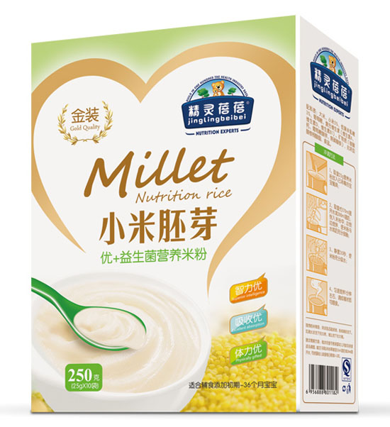 精靈蓓蓓優(yōu)+益生菌小米胚芽營養(yǎng)米粉