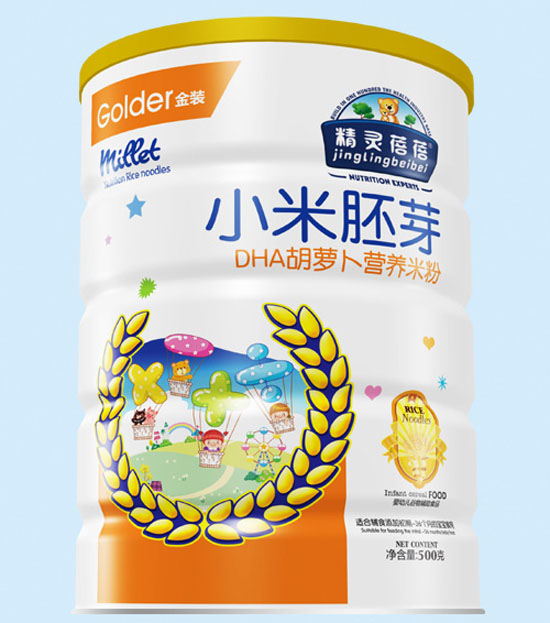 精靈蓓蓓DHA胡蘿卜小米胚芽營養(yǎng)米粉