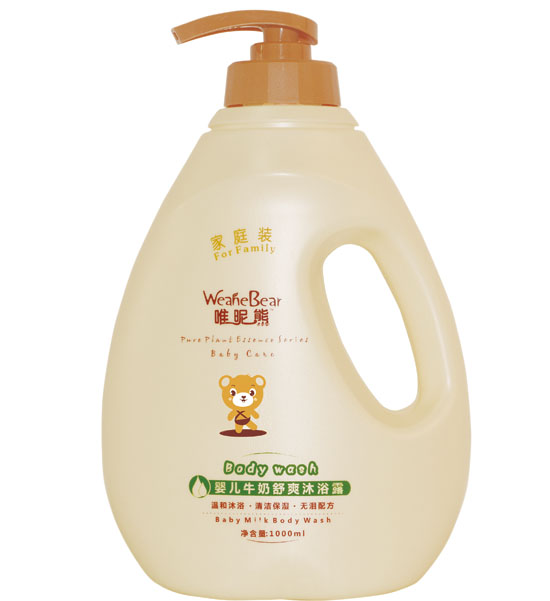 唯昵熊yinge牛奶舒爽沐浴露1000ml