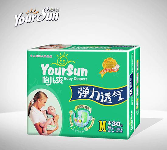 怡兒爽彈力透氣yinge紙尿褲M30片