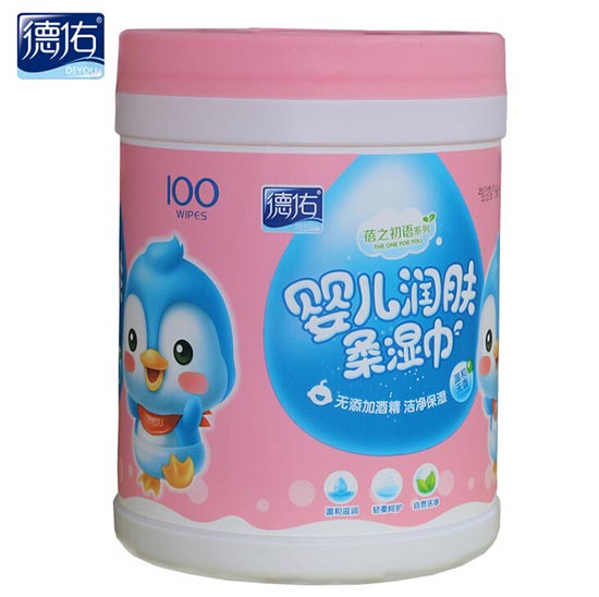 德佑潤膚一次性濕巾100抽