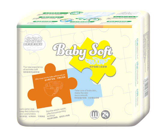 初兒爽北極棉呵護(hù)型嬰兒紙尿褲M碼24片