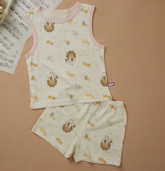 金色小魚精棉單面動(dòng)物樂園背心套