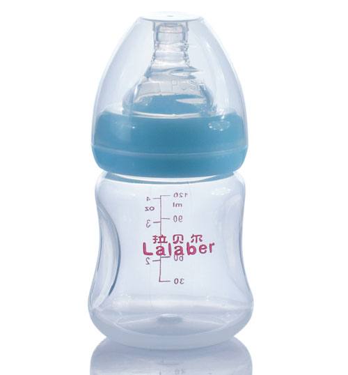 拉貝爾4安士寬口徑PP奶瓶-藍色奶環(huán)