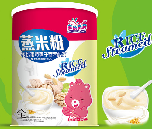 金頂貝貝核桃蛋黃蓮子營養(yǎng)配方蒸米粉