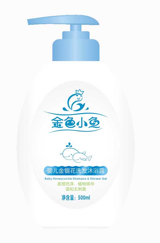金色小魚(yú)500mlyinge金銀花洗發(fā)沐浴露