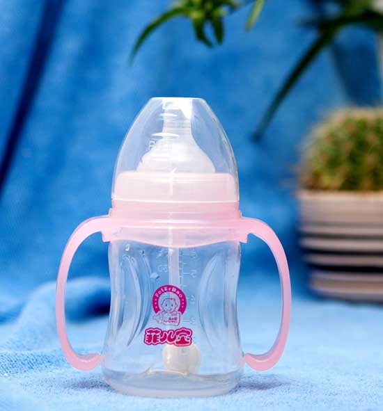 菲兒寶210毫升PP全自動雙柄寬口奶瓶(粉)