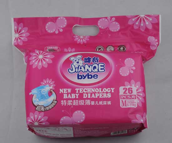 健奇特柔超級(jí)薄yinge紙尿褲M碼26片