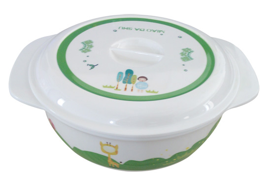 苗大叔兒童雙耳平蓋碗