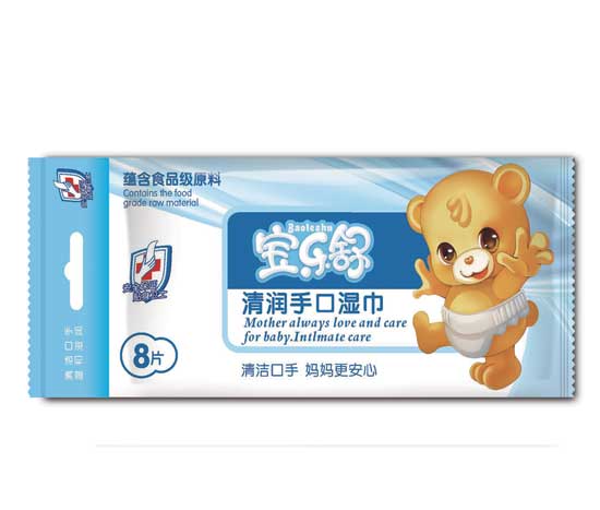 寶樂(lè)舒清潤(rùn)手口濕巾8片