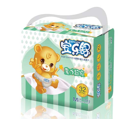 寶樂(lè)舒魔力超吸超薄紙尿片M碼