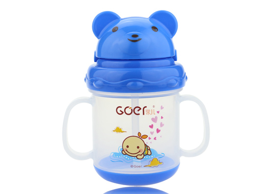 果兒180ML嬰兒成長訓(xùn)練杯藍(lán)色