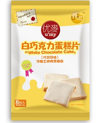 優(yōu)麥白巧力味蛋糕片(8片裝)