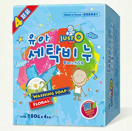 JUST-O-yingye洗衣皂(花香)4聯(lián)包