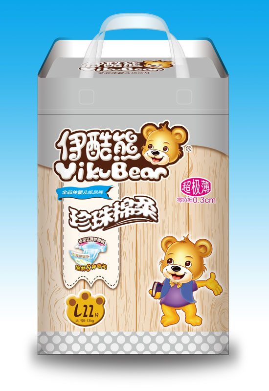 伊酷熊全芯體yinge紙尿褲L22片