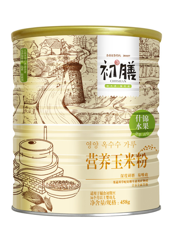 初膳458g玉米粉聽(tīng)裝什錦水果配方