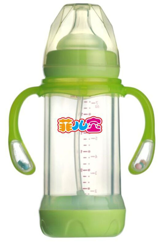 菲兒寶210ML鉆石雙層防爆響鈴玻璃瓶綠色