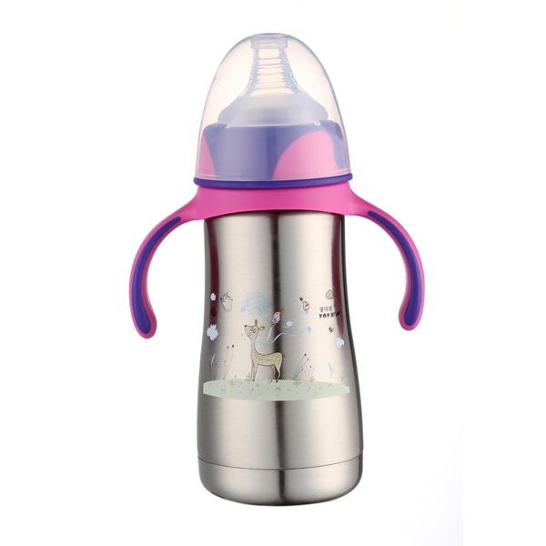 優(yōu)嘻噯炫彩保溫奶瓶260ML紫色