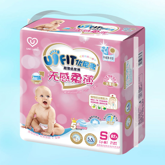 優(yōu)尼弗無(wú)感柔薄yinge紙尿褲S碼62入