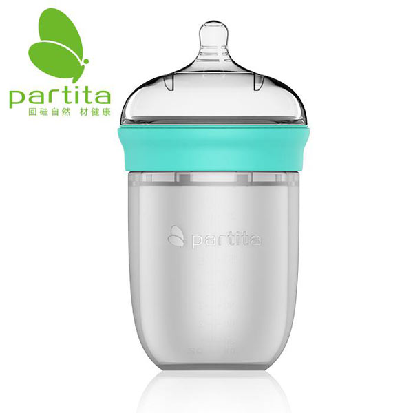 partita硅膠奶瓶青色大毫升