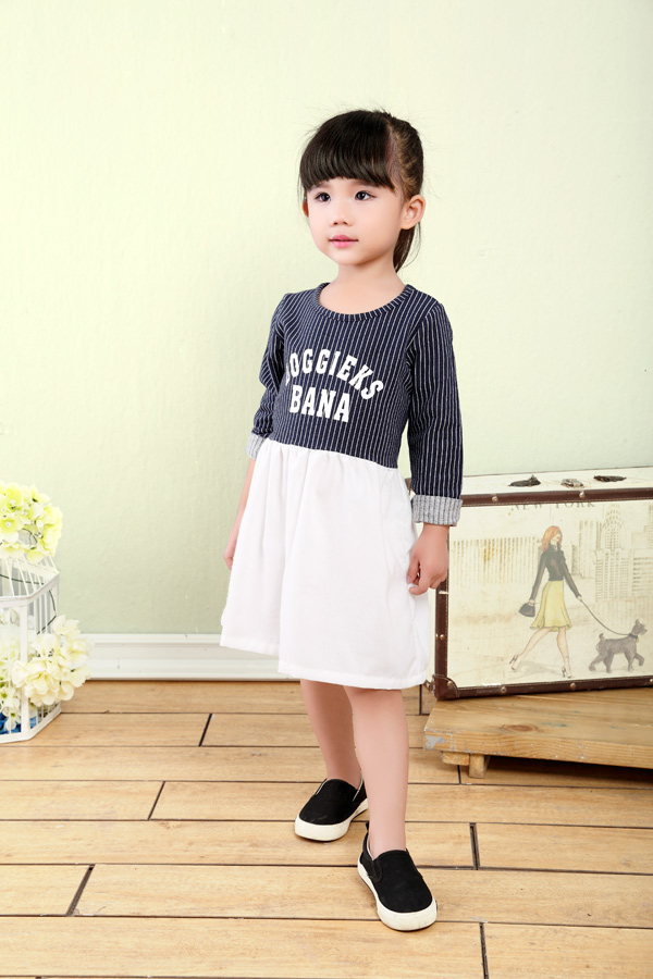 小狗巴納條形寶寶連衣裙