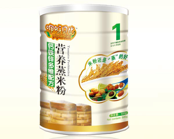 咿呀貝比鈣鐵鋅多維配方蒸米粉1段