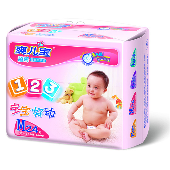 爽兒寶超薄yinge紙尿褲M24