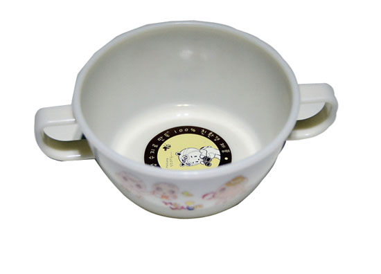 淞泰兒童雙把端手碗 環(huán)保抗菌餐具防摔抗菌飯湯碗