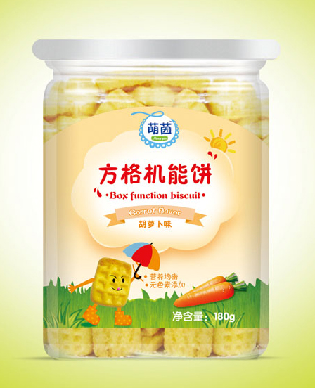 萌茵方格餅胡蘿卜味機(jī)能餅干