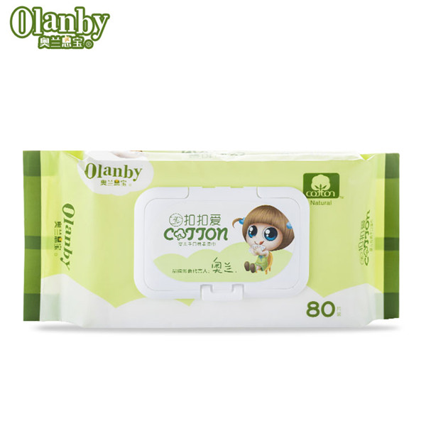 奧蘭恩寶扣扣愛yinge純棉手口濕巾