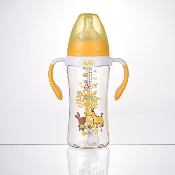 優(yōu)噯10寬口弧線型手柄自動(dòng)PPSU奶瓶(300ml)