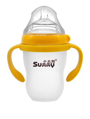 小太陽寬口仿母乳硅膠奶瓶240ml