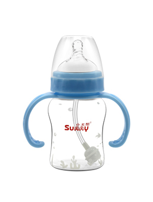 小太陽硅膠防脹氣自動小奶瓶150ML