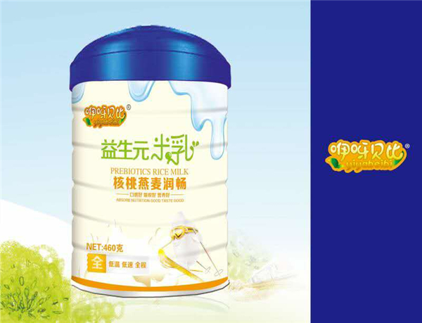 咿呀貝比核桃燕麥潤(rùn)暢益生元米乳