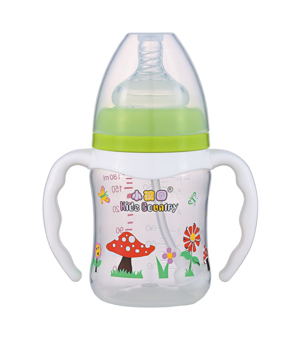 小孩國寬口直身自動(dòng)PP奶瓶180ML