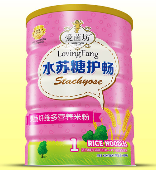 愛茵坊果蔬纖維多水蘇糖護(hù)暢米粉鐵聽1段