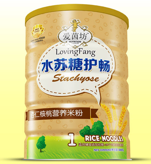 愛茵坊杏仁核桃水蘇糖護(hù)暢米粉鐵聽1段