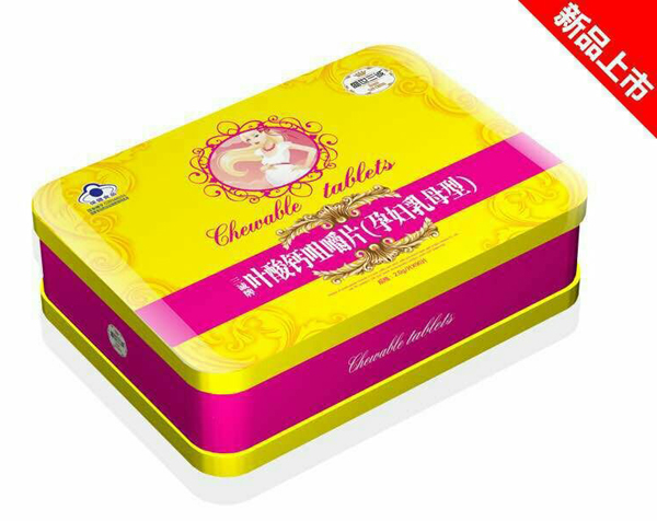 盛世三誠(chéng)孕婦葉酸鈣咀嚼片乳母型鐵盒