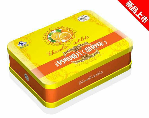 盛世三誠(chéng)甜橙味鈣咀嚼片鐵盒